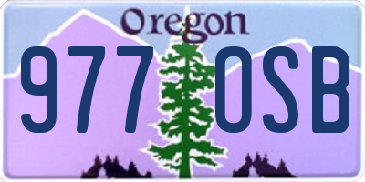 OR license plate 977OSB