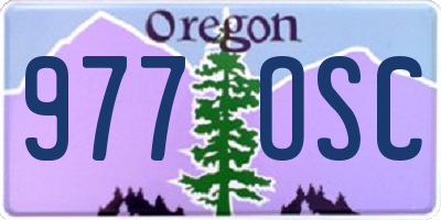 OR license plate 977OSC