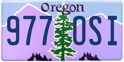 OR license plate 977OSI