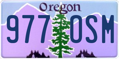 OR license plate 977OSM