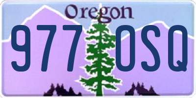 OR license plate 977OSQ