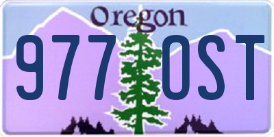 OR license plate 977OST