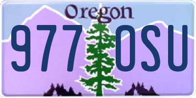 OR license plate 977OSU