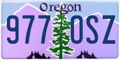 OR license plate 977OSZ