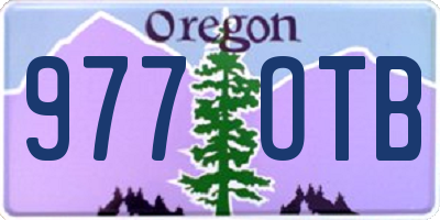 OR license plate 977OTB