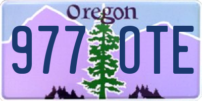 OR license plate 977OTE