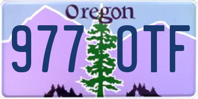 OR license plate 977OTF