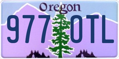 OR license plate 977OTL