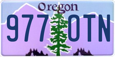 OR license plate 977OTN