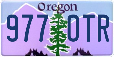 OR license plate 977OTR