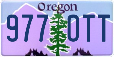 OR license plate 977OTT
