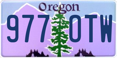 OR license plate 977OTW