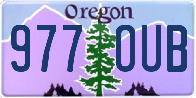 OR license plate 977OUB