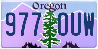 OR license plate 977OUW