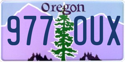 OR license plate 977OUX