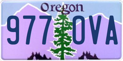 OR license plate 977OVA