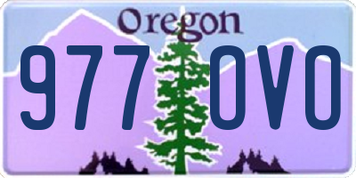 OR license plate 977OVO