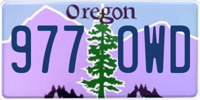 OR license plate 977OWD