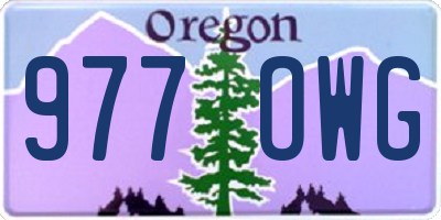 OR license plate 977OWG