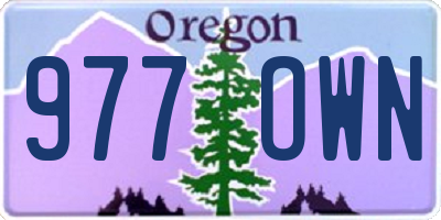 OR license plate 977OWN