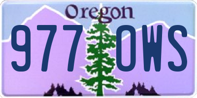 OR license plate 977OWS
