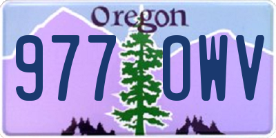 OR license plate 977OWV