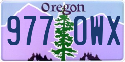 OR license plate 977OWX