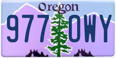 OR license plate 977OWY