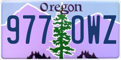 OR license plate 977OWZ