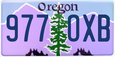 OR license plate 977OXB