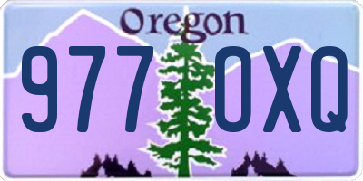 OR license plate 977OXQ