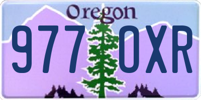 OR license plate 977OXR