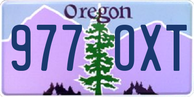OR license plate 977OXT