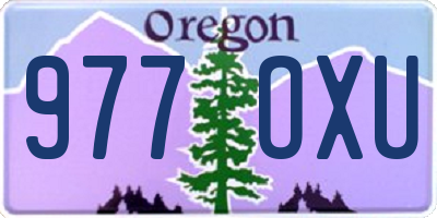 OR license plate 977OXU