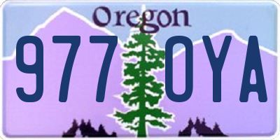 OR license plate 977OYA
