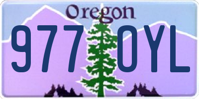 OR license plate 977OYL