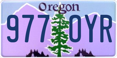 OR license plate 977OYR