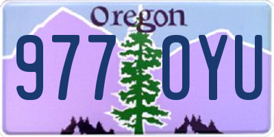 OR license plate 977OYU