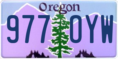 OR license plate 977OYW