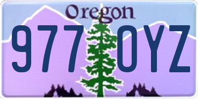 OR license plate 977OYZ