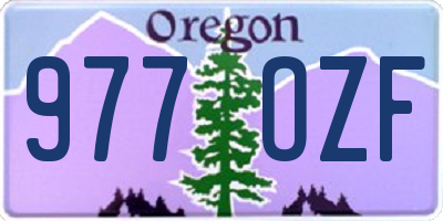 OR license plate 977OZF