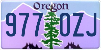 OR license plate 977OZJ