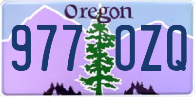 OR license plate 977OZQ