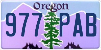 OR license plate 977PAB