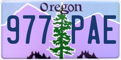 OR license plate 977PAE