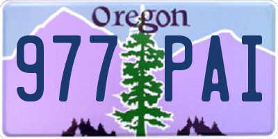 OR license plate 977PAI
