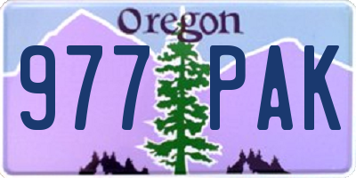 OR license plate 977PAK