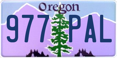 OR license plate 977PAL