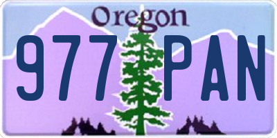 OR license plate 977PAN