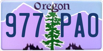 OR license plate 977PAO